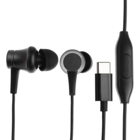 Headphones CB-53, wired, vacuum, microphone, 1 m, Type-C, black