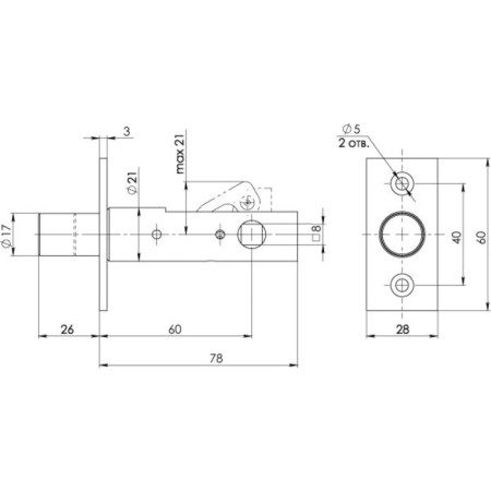Simonic valve Fuaro DB 860 CP, 60 mm, chromium color-1