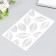 Plastic stencil "Textured leaves" 24x16 cm