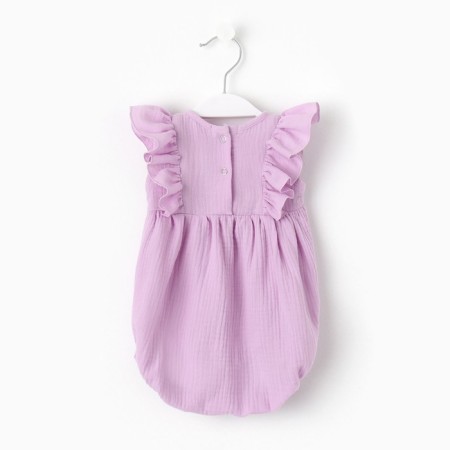 Body with ruffles crumb I am "Muslin", height 62-68 cm, lilac color-5