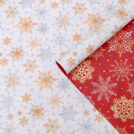 Paper Glossy Bilateral “Magic Snowflakes”, 70 x 100 cm, New Year