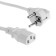 Power cable Luazon KDGN-005, SCHUKO-C13, 10 A, 3 m, 3 residential, white