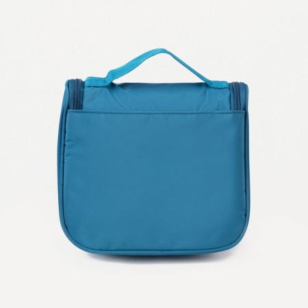 Cosmetic bag, a lightning department, with a pen, with a hook, blue color-2