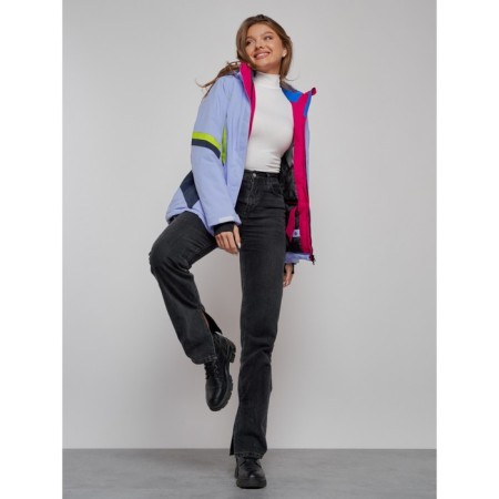 Ski jacket women's winter, size 46, purple color-18