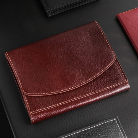 Cartage Auto Documents folder, genuine leather, brown, 22 x 18 x 4.5 cm-2