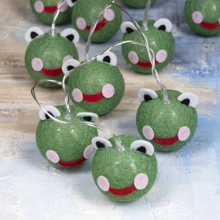 Garland “thread” 2 m with nozzles “frog”, ip20, transparent thread, 10 LED, glow warm white, AAH2-1