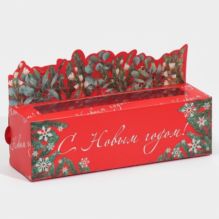 Box for Makarun "Happy New Year!" 18 x 5.5 x 5.5 cm, new year-1