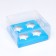 Box for 4 cupcake, blue 18.5 × 18 × 10 cm