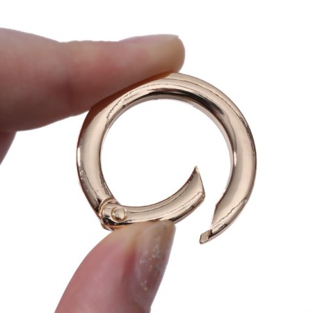 Carabin ring is flat, d = 25/34 mm, thickness - 4.5 mm, 5 pcs, the color of the gold-2