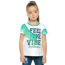 T -shirt for girls, height 110 cm, white color