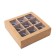 Folding box under 9 sweets, craft, 13.8 x 13.8 x 3.8 cm