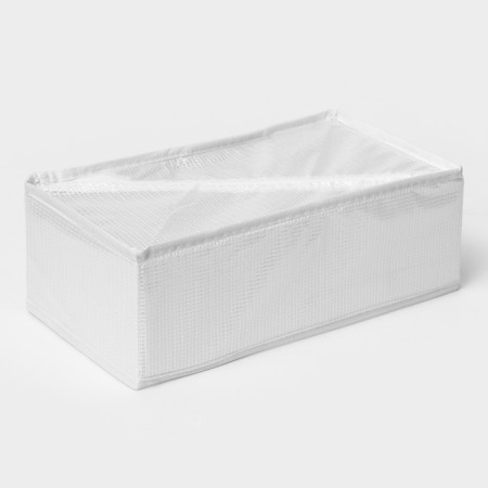 Organizer for storing linen LadOM, 8 cells, 28 × 16 × 10 cm, white color-7