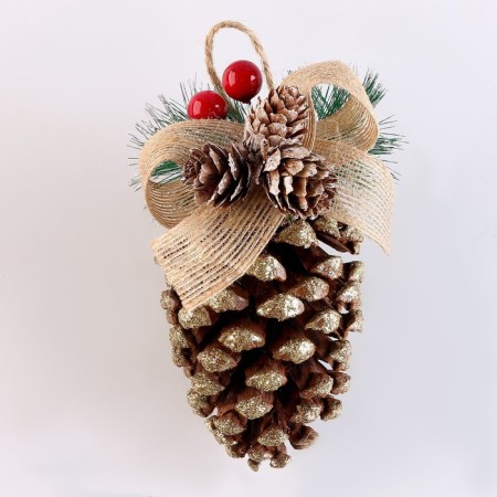 Decorative bump "Golder with a bow" 10 × 10 × 18 cm-1