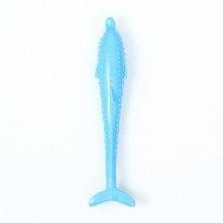 A toy for cats with cat mint "dolphin", 17 cm, blue-1