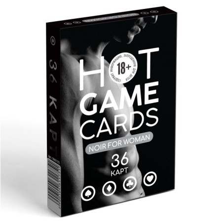 Playing cards "Hot Game Cards. Noir for Woman ", 36 cards, 18+-2