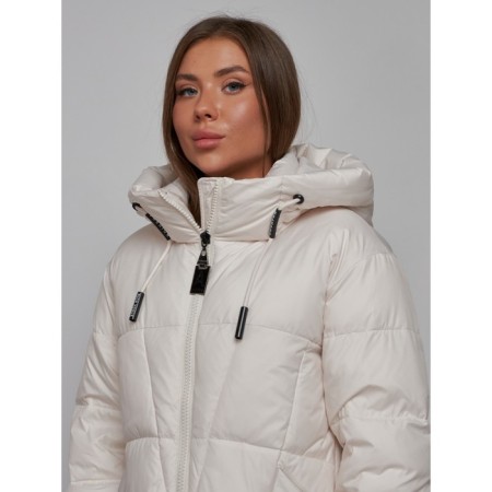 Coat insulated winter female, size 50, beige color-17