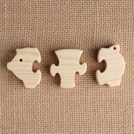 Barrot for creativity Mini Puzzle "Pig", wood, 5x8.8 cm-1