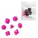 A set of cubes for D&D (Dungeons and Dragons, DND) "Rubellite Time", Series: D&D, 7 pcs