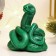 Figure "Snake of Zen" Green metallic, 10x10x10cm