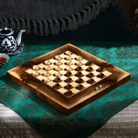 Board game 2 in 1 Star 9: 50x25 cm, handmade, walnut array, Iran-1