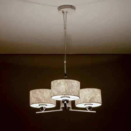 Suspended chandelier Citilux "Tilda" CL469130, 55x55x30 cm, 3x75W, E27, white color-5