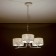 Suspended chandelier Citilux "Tilda" CL469130, 55x55x30 cm, 3x75W, E27, white color