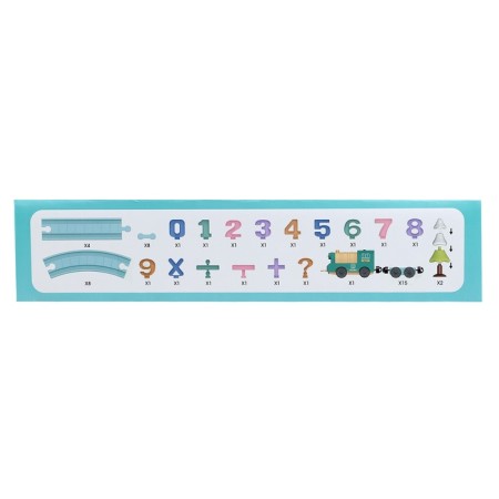 Railway "Number Train", children's, magnetic connection, works from batteries-9
