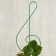 Trellis, 47 × 11 × 0.3 cm, metal, green, "violin key"