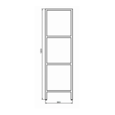 Стеллаж напольный Comforty Мальме 40, цвет дуб дымчатый-2