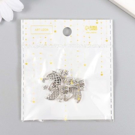 Bale with a suspension metal for creativity "Umbrella" silver 3.1 cm-3
