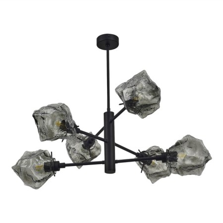 Ceiling Ceiling ST LUCE. SL1175.402.06. Portici. 6x40 watts, E14, 85x85x56 cm, black color-1
