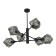 Ceiling Ceiling ST LUCE. SL1175.402.06. Portici. 6x40 watts, E14, 85x85x56 cm, black color