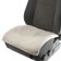 Kitting in the front seat, natural wool, short pile, white