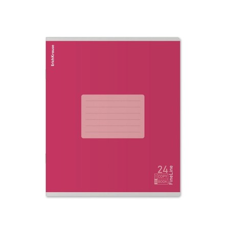 Notebook 24 sheets in a ruler, erichkrause "fineline", cover covering cardboard, matte lamination, an offset block 100% whiteness, mix-5