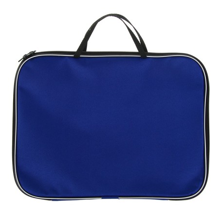 Folder with handles Textile A4, 350 x 270 x 20 mm, calligrata "Office", nylon 600D, two -color Kant, blue-1