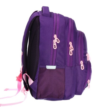 School backpack, 39 x 30 x 20 cm, Grizzly, ergonomic back, + keychain, purple-3