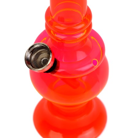 Bong, H-15 cm, "drop", acrylic, pink-1