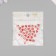 Beads for creativity Plastic "Drawn Heart" white-red set 30 pcs 0.8x0.4 cm