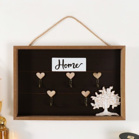 Decorative tree hooks "Wood. Hearts" 2.7x30x20 cm