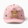 Baby Minaku cap "Bear", pink color, size 48-50