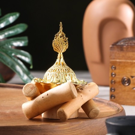 Kurilnitsa for incense powder and cones "Bonfire", wood, 12x10.5 cm
