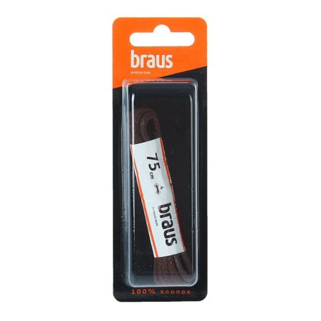 Braus shoes, round, with impregnation, d = 5 mm, 75 cm, brown color-2
