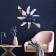 Interior stickers "Peryshko", mirror, decor on the wall, set 8 pcs, pcs 10.5 x 3.2 cm