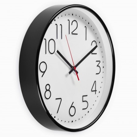 Wall clock, series: classic, smooth move, d-30.5 cm, black-1