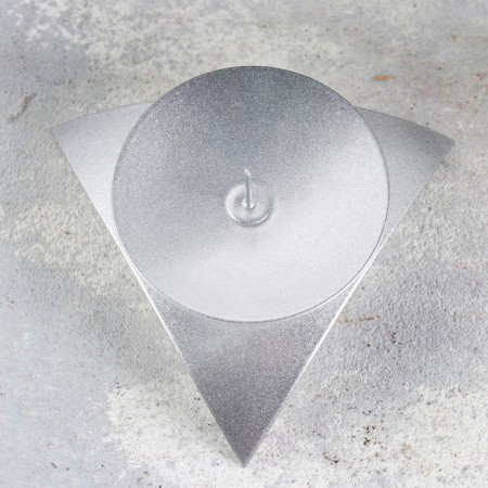 Climber "Asterisk" Metal for one candle, 9x3.5 cm, silver-2