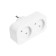 Switch, 2 sockets, 10A, without salary, 220 V, white