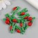 Decor for creativity wood "clothespin with God's cow" Green set 12 pcs 0.9x2.5 cm