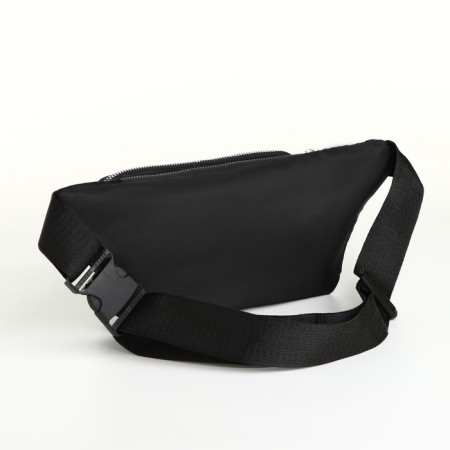 Lightning waist bag, 2 outer pockets, black color-3