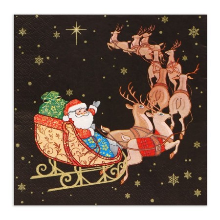 New Year's napkins Paper Home Collection "New Year's Cortege", 3 layers, 33x33 cm, 20 pcs-1