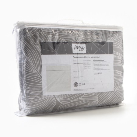 Lovelife 2 span “Leaves of Monster”, 180x210 ± 5cm, microfiber, 100% p/e-4